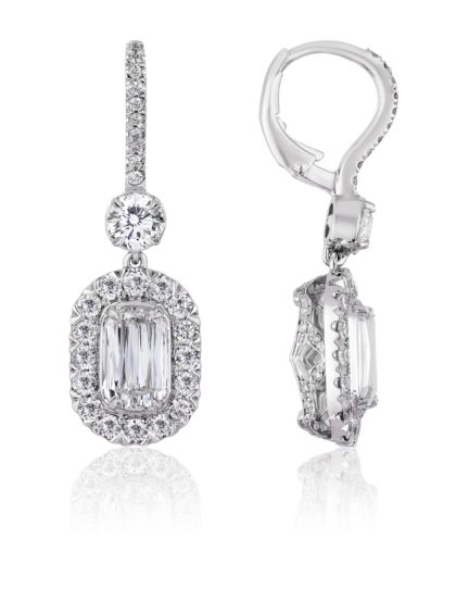 Christopher Designs L’Amour Crisscut Diamond Drop Earrings