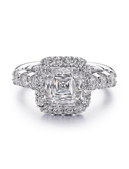 Asscher cut diamond engagement ring with simple setting simple engagement rings
