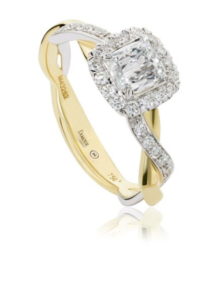 L’Amour Crisscut® Cushion Shape Diamond Engagement Ring