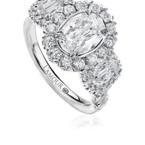 L'Amour Crisscut® Oval Shape Diamond Engagement Ring