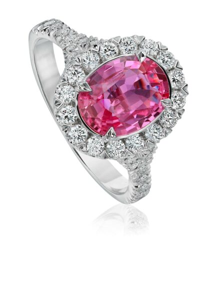 Christopher Designs Oval Pink Sapphire Fashion Ring