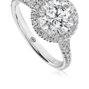 Classic Halo Engagement Ring Setting in White Gold