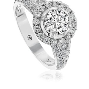 Unique Diamond Engagement Ring Setting with Halo