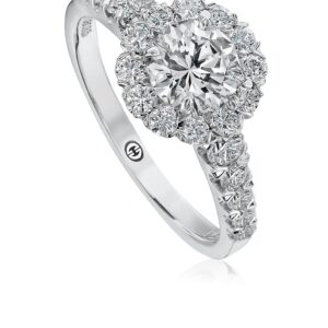 Simple Engagement Ring Setting with a Halo in White Gold