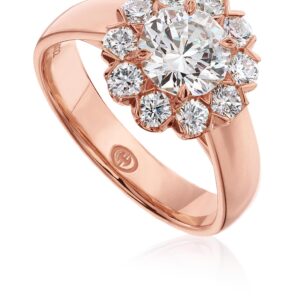 Rose Gold Engagement Ring Setting with Halo