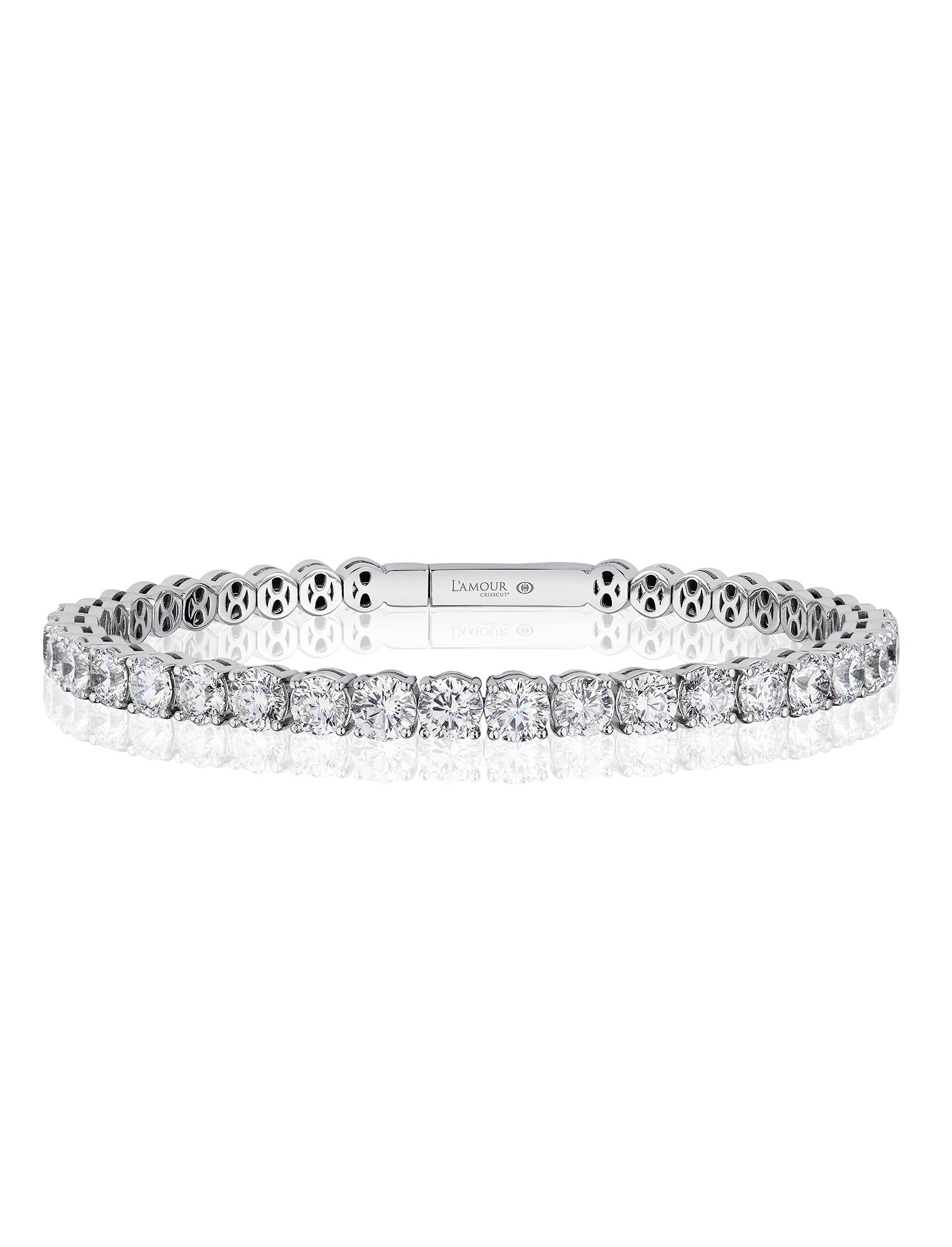 Christopher Designs Diamond Memory Cuff Bracelet (B100B_S4051) - Crisscut®  Diamond Jewelry