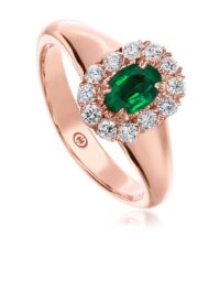 Christopher Designs Oval Emerald Fashion Ring