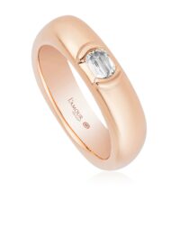 Rose gold unisex diamond engagement ring