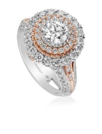 Christopher designs round diamond double halo ring