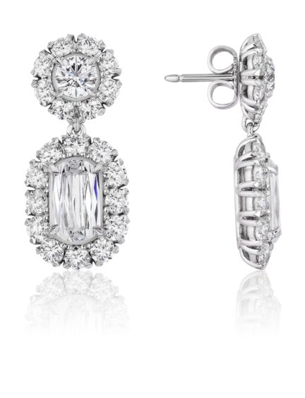 Christopher Designs L’Amour Crisscut diamond earrings