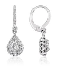 Christopher Designs L’Amour Crisscut Pear Shape Diamond Earrings