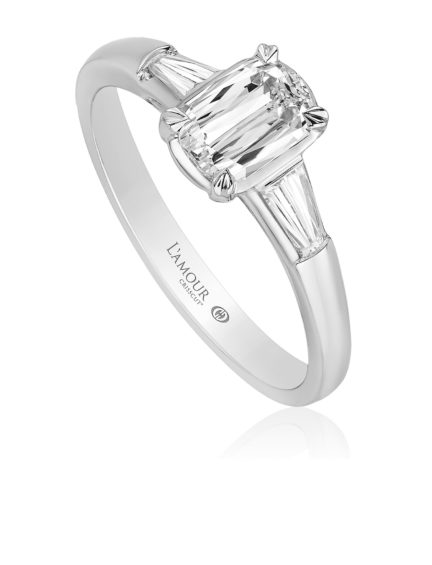 Christopher Designs L’Amour Crisscut Diamond Engagement Ring