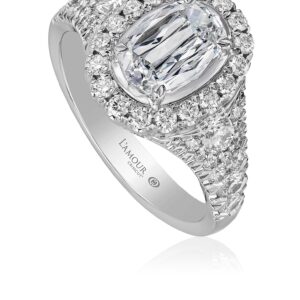 Christopher Designs L'Amour Crisscut® Oval Diamond Engagement Ring