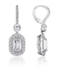 Christopher Designs L’Amour Crisscut Diamond Drop Earrings
