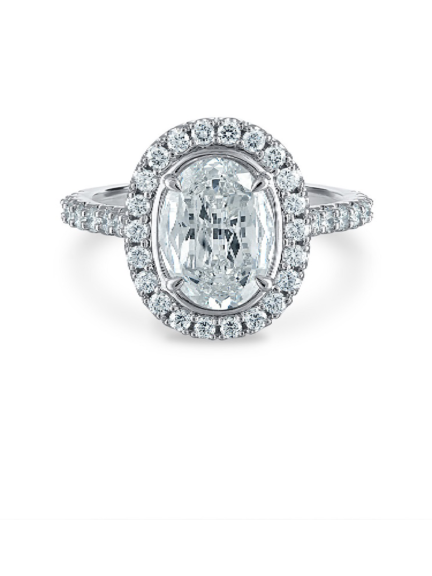 Christopher Designs halo engagement ring