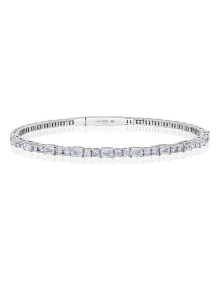 Christopher Designs Diamond Memory Cuff Bracelet