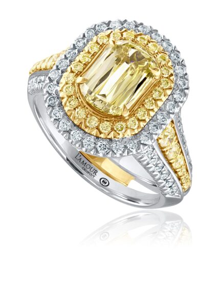 L’Amour Crisscut® yellow diamond engagement ring