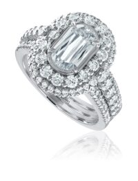 L’Amour Crisscut® vintage style engagement ring
