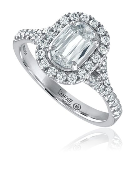 L’Amour Crisscut® classic halo engagement ring