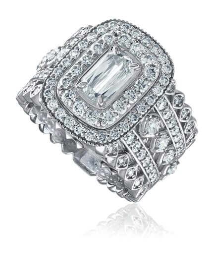 L’Amour Crisscut® Art Deco style engagement ring