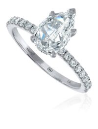 NEON Crisscut pear lab grown diamond engagement ring